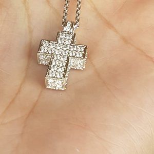 Swarovski Cross Silver Size 15.5 inches Pendant Ne